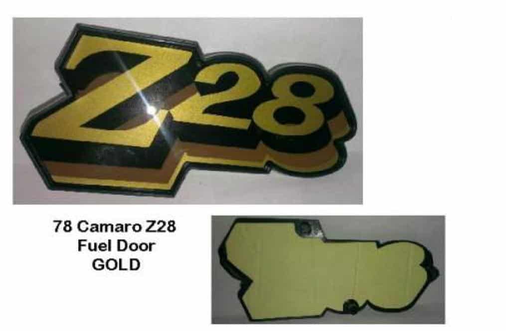 78 Camaro Z28 Fuel Door: DARK GOLD